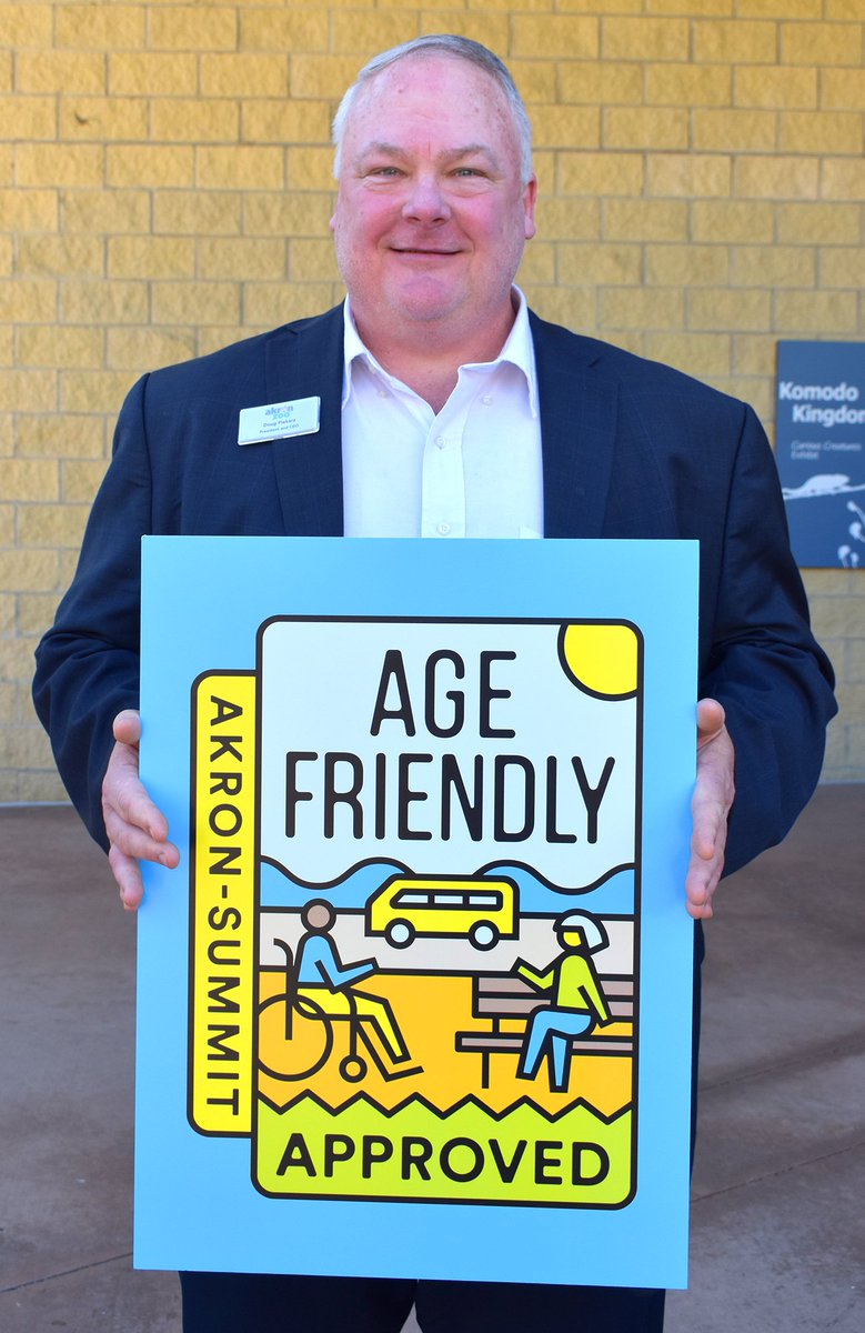 AkronZoo's tweet photo. Today the Akron Zoo became the first zoo in Ohio &amp; first organization in Summit County to receive the Age-Friendly Seal of Approval from @bbb_Akron. We have met certain criteria, which ensures accessibility &amp; quality service for older adults. Details at https://t.co/KK5wS2sFMY. https://t.co/1IR4VSXcC9