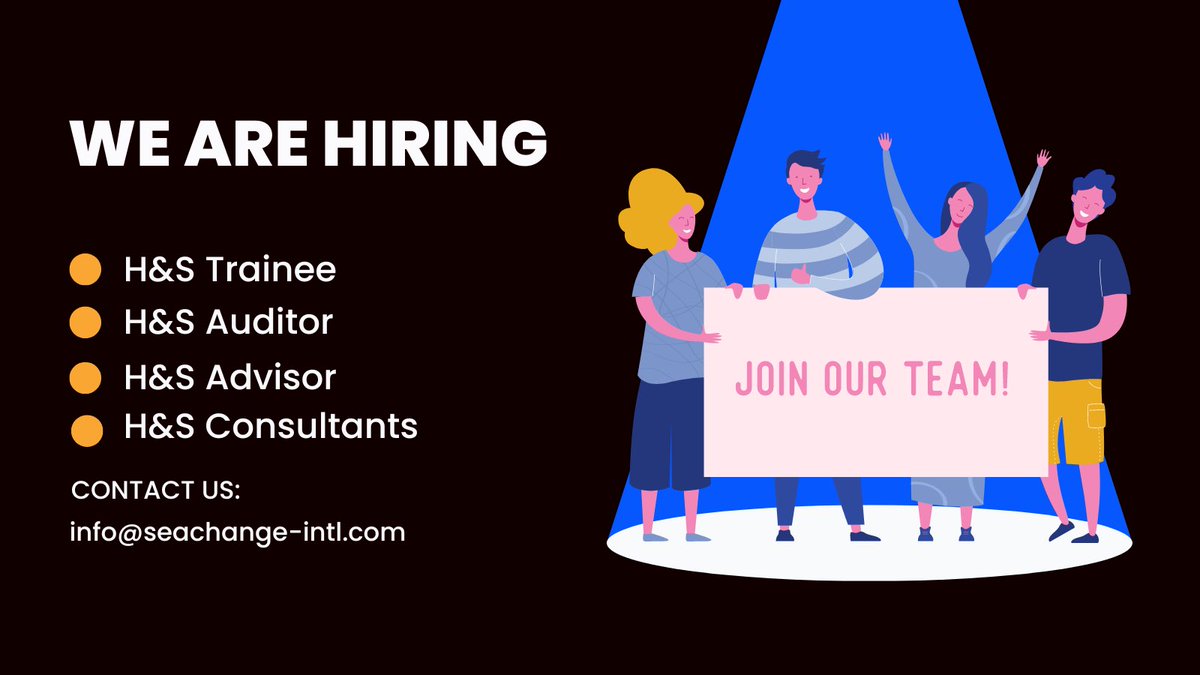 We have exciting job opportunities at all levels on the SeaChange team!

For more info, visit ➡️ bit.ly/SeaChangeCaree…

Or email us ➡️ info@seachange-intl.com

#seachange #healthandsafety #jobopportunities #becausesafetyculturematters