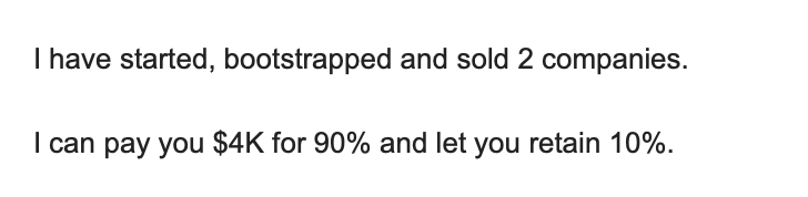WOW!

$4k offer for @micro_startups 🤘

It's definitely a winner for now.