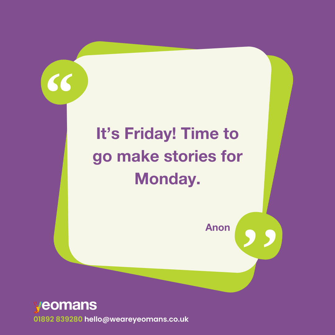 🤔Nobody knows who this quote is attributable to, but whoever it was had the right idea!

🏖️Have a great bank holiday weekend, everyone!

📞01892 839280
📩hello[at]weareyeomans.co.uk
🌏bit.ly/34tln8o

#WeAreYeomans #HelpingCharities #SupportingCharities