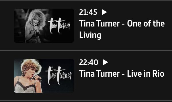 Guck-Tipp für Fans. Heute, #Freitag in <a href="/ARTEde/">ARTE</a>. 

#TinaTurner #InMemoriam