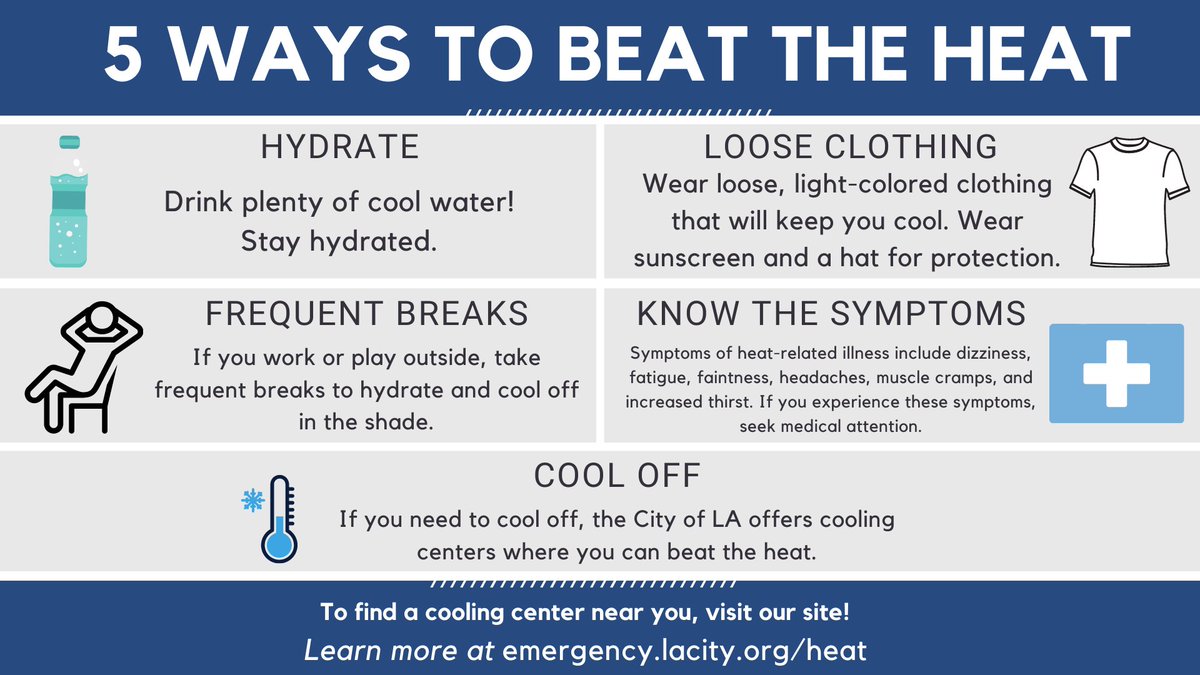 Today is #NationalHeatAwarenessDay. Heat safety is more important now than ever since summer is nearly here. Here are some tips to stay cool and safe as the weather heats up. ☀️🌡️ #BeatTheHeat