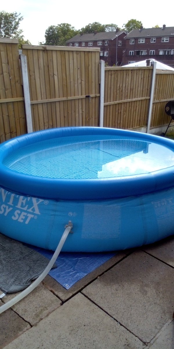 Pools finally full..hows Tophers padwork coming along 😂😂