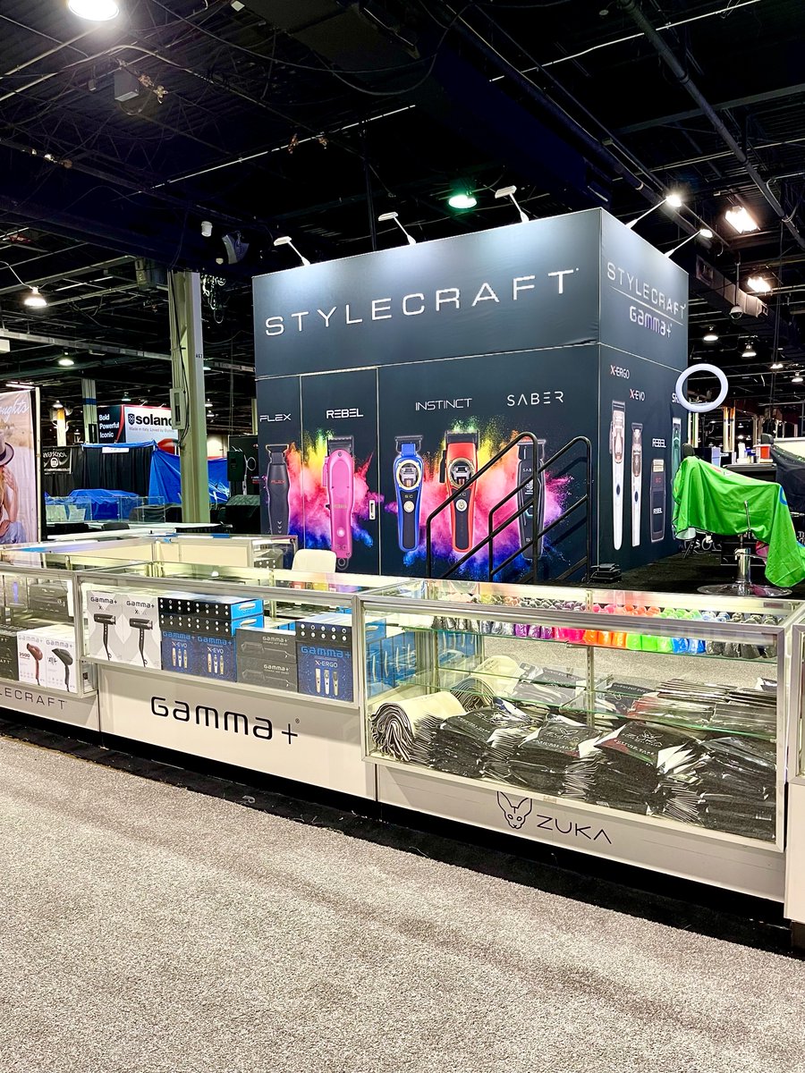 goodtmcreative's tweet image. We’re excited to see the #Stylecraft #Gamma+ booth hit the show floor again next week at @PremiereOrlando 💈🌟 They’ve got something special up their sleeves this year…stay tuned to find out 🤫 
#tradeshowlife #goodtimecreative #barbering #premiereshows #premiereorlando