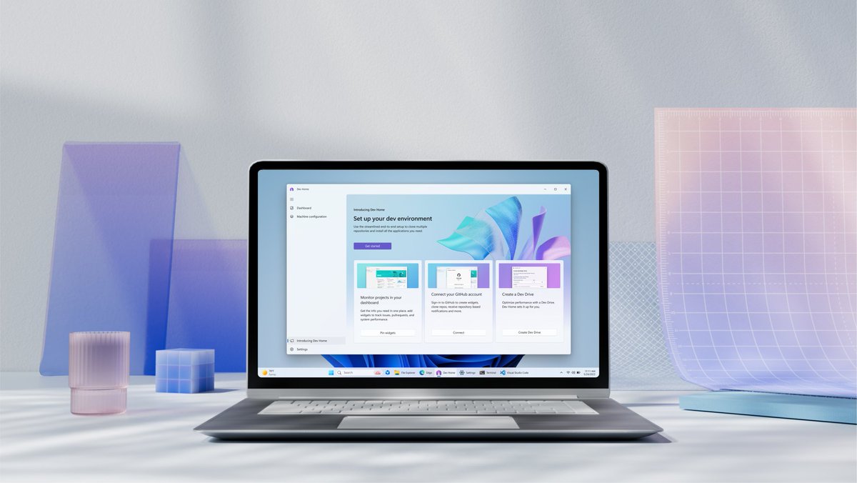 MicrosoftDesign's tweet image. New #WindowsDeveloper identity that premiered at #MSBuild 🌟 for the new #DevHome. The new work includes an expanded color palette 🎨 with warm tones to complement our @Windows blue 💙 &amp;amp; coding-inspired textures throughout the visuals for added depth. 

msft.it/6003gj43T