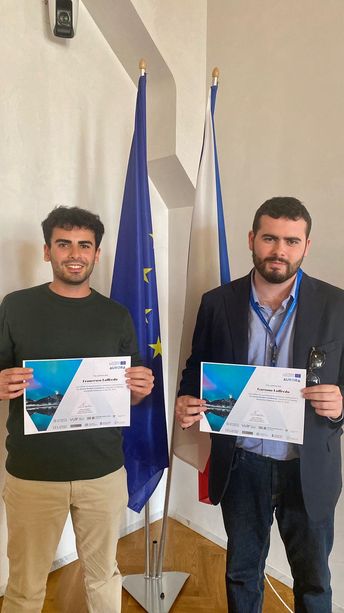 The students <a href="/floffredof/">Francesco Loffredo</a> and <a href="/GLoffredo1/">Gaetano Loffredo</a> attended the Aurora Student Conference hosted by <a href="/UPOlomouc/">Univerzita Palackého</a> as student representatives for <a href="/UninaIT/">Unina Federico II</a>

<a href="/aurora_org/">Aurora</a> #highereducation #AuroraUniversities