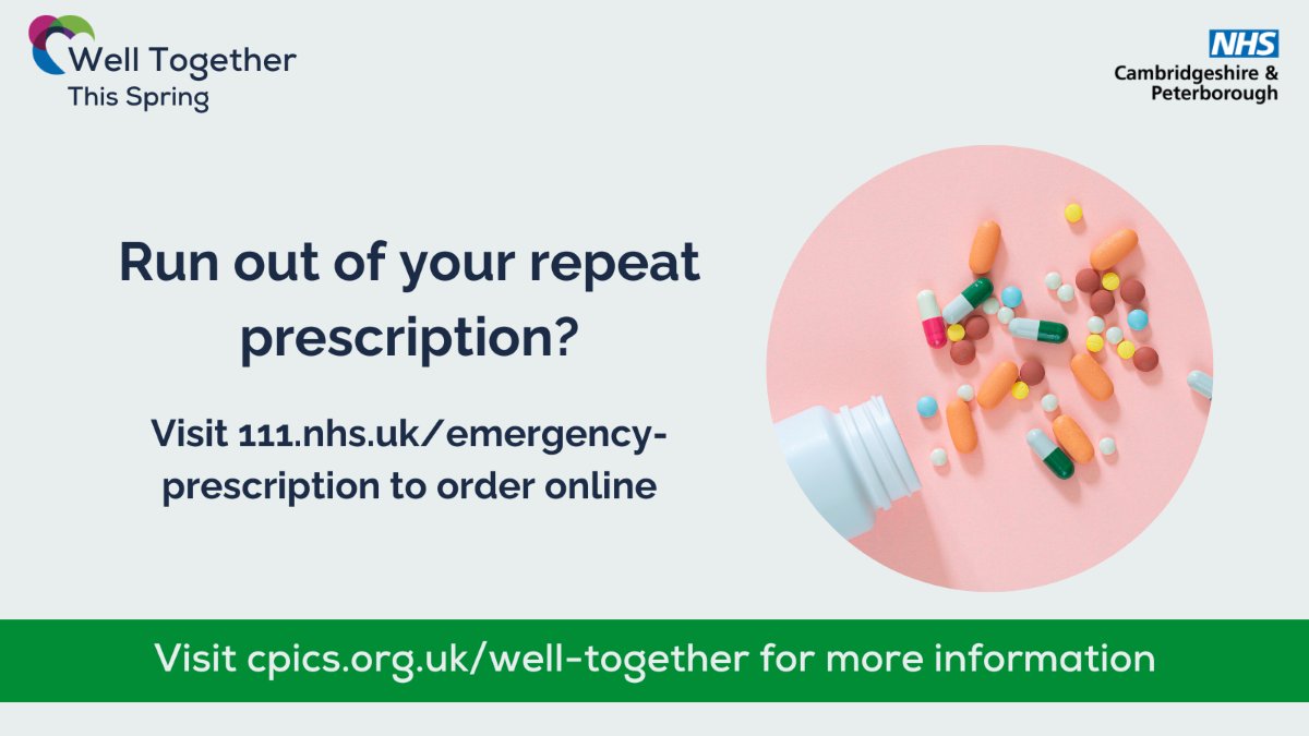The NHS is here to help you and your family during the bank holiday weekend with a range of services including NHS 111, local pharmacies, Minor Injury Units, and more.

Visit cpics.org.uk/well-together to find out more.