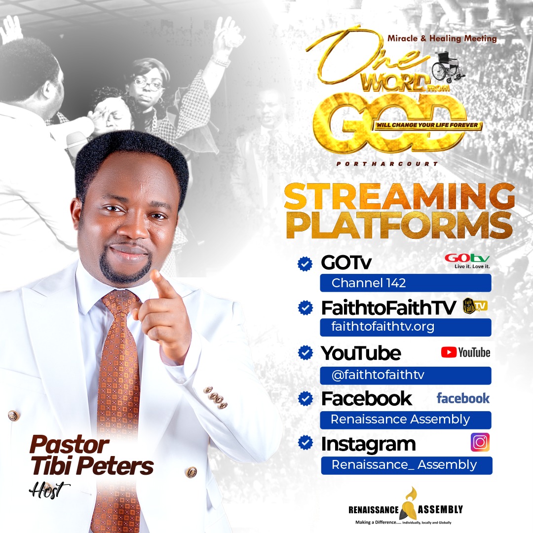 RenAssembly's tweet photo. Distance cannot limit God's plan for you!!
Stream One Word From God live this Sunday!
Date: Sunday May 28th, 2023
Time: 9:00am
#owfg
#renaissanceassembly
#PastorTibiPeters https://t.co/hxVQHEaR8g