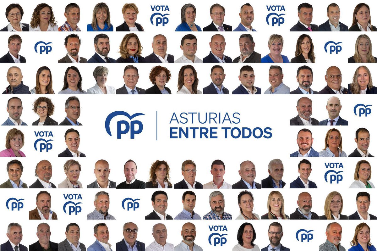 PP_Asturias's tweet photo. Estamos en condiciones de arrebatar el poder territorial del PSOE. 👇Ellos son la esperanza para los 78 municipios asturianos. 

Si queremos que #Asturias cambie, sólo hay unas siglas para lograrlo, las del @ppopular 🔵

Aprovechemos esta #OportunidadDeCambio

#AsturiasEntreTodos https://t.co/z4TSVE9sn2