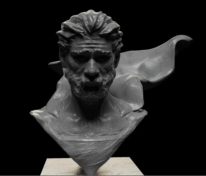 My new sculpture, Undone, began as this weird concept for a realllyyy sad Superman.  But, I don't know, the concept was weak and the composition even weaker (imo). I woke up one night, the bloody sculpture in my head, and I proceeded to take the whole thing apart, moving where it wanted, allowing the process take the lead. Undone is one of those moments where the result is so much better than the plan.  And I'm happy it came to be.
