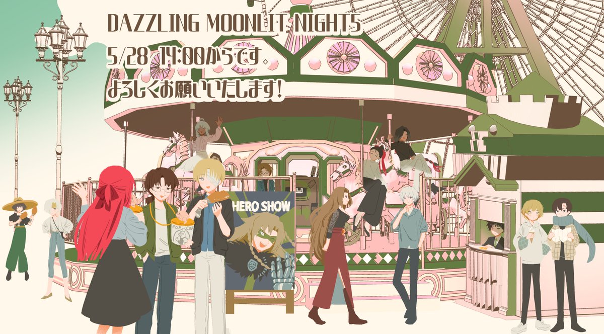 d_moonlitnight's tweet photo. DAZZLING MOONLIT NIGHT5　5/28　14:00からです。
よろしくお願いいたします！ https://t.co/pwGk4cA7au
