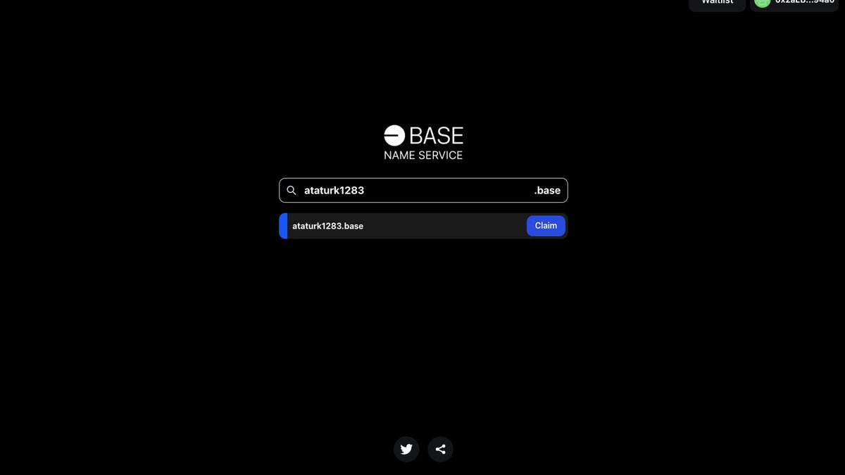 Her ekosistemde olduğu gibi #Base ekosisteminde de domain servisi olacak. Bir kaç işlem yaparak erken destekçi olma avantajlarından faydalanmaya çalışacağız🧙‍♂️

İlk olarak basename.app MM cüzdan ile Base Goerli testnet ağında bağlanıp isim yazarak claim ediyoruz👇