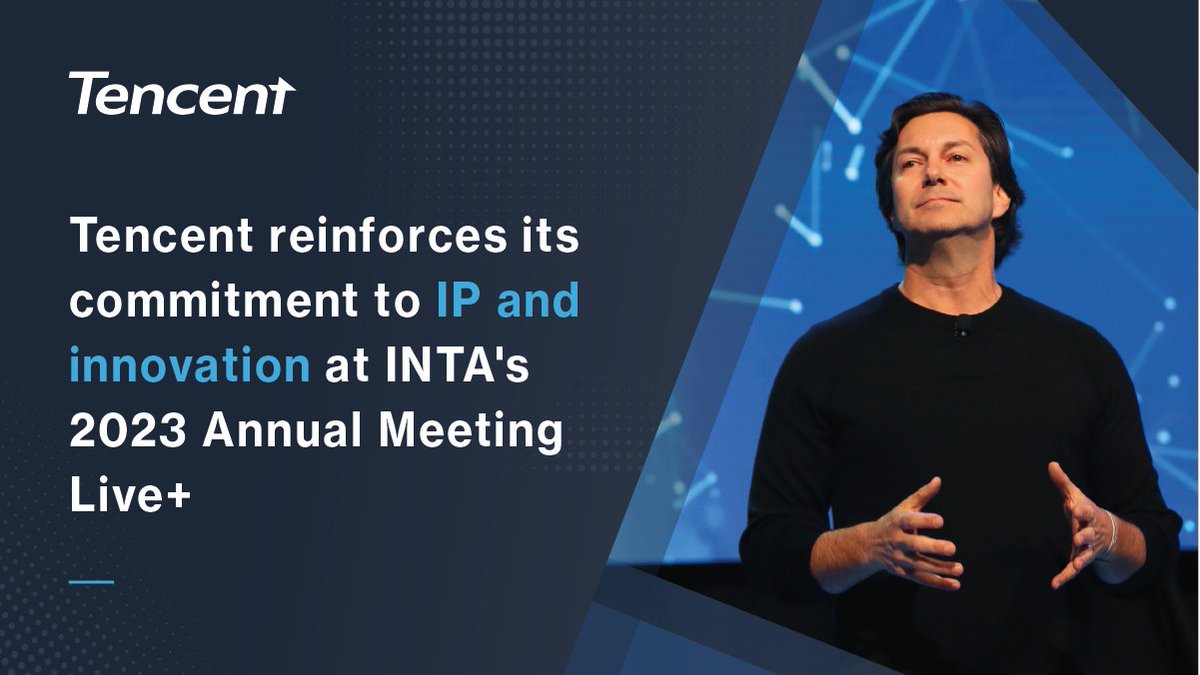 TencentGlobal's tweet photo. New kinds of digital media are creating new opportunities to develop exciting new #IP. Tencent joined #INTA23 last week to showcase some up-and-coming tech, including a surprise visitor who popped up during a speech. Check it out: https://t.co/jPJiLL5GZK. https://t.co/4ibEDMhTMj