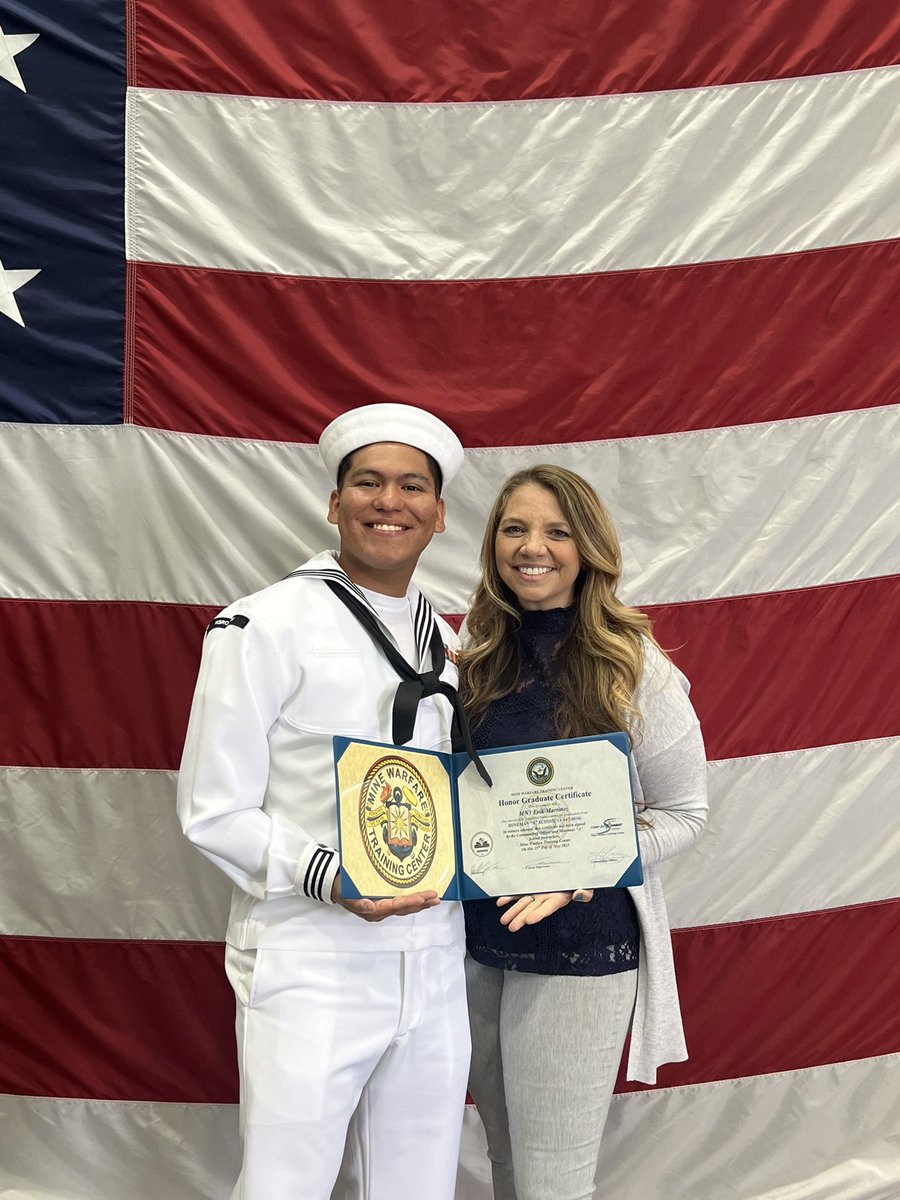 castaneda_sc's tweet photo. Its graduation week and I got to celebrate an extra special one yesterday. 
Congratulations MN3 Martinez! My son-in Love. He’s already served in the United States Army and has joined the Worlds Greatest Navy! @mulancess @yeerik_ https://t.co/PcOf8gtzXo