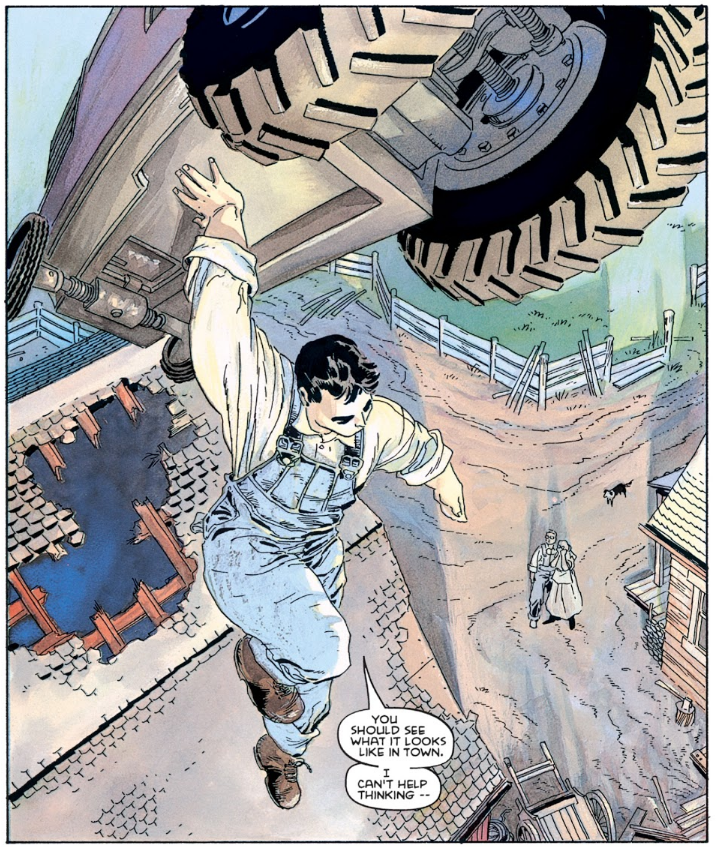 Alexromvaal's tweet photo. Jeph Loeb ha explicado que en Superman: Las Cuatro Estaciones no hay traje de Superman hasta el final del primer capítulo, que esencialmente es una historia de Clark creciendo y ayudando en la granja, ayudando en Smallville y con Lana. 

Esa fue la base para la serie. https://t.co/O7QhfPc4mb