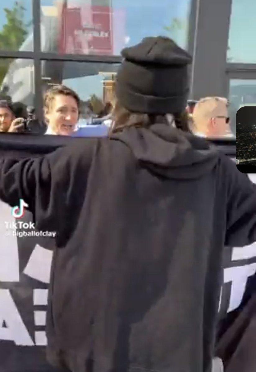 I don't think Justin Trudeau liked the F*CK TRUDEAU flag