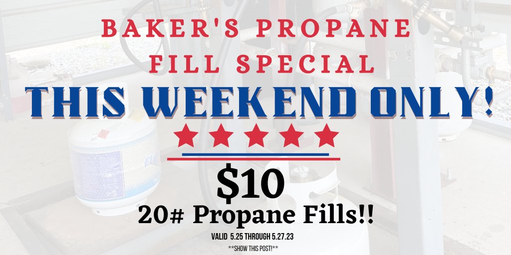 🔥🇺🇸Memorial Day BBQ Propane Fill Special! 🔥🇺🇸
Get ready to fire up your grills and kick off the summer season in style! This Memorial Day, we're offering an incredible deal on propane fills to ensure your BBQ party is a sizzling success. PLEASE SHARE!
#MemorialDay #BBQSale