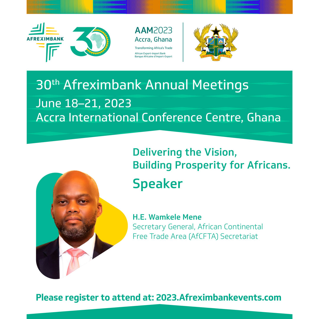 Just over 3 weeks until we hear from H.E. Mr. Wamkele Mene, Secretary-General, AfCFTA Secretariat, at the #AAM2023.