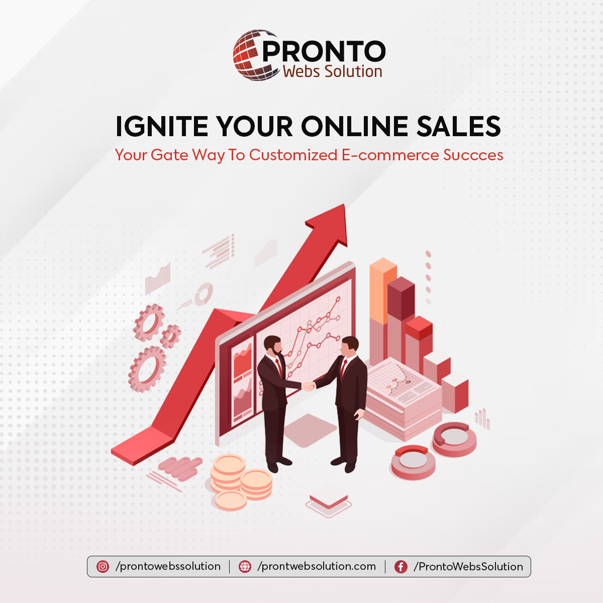 PWebsSolution's tweet image. Unleash the Power of E-commerce with Pronto Web Solution. Elevate your online sales and revenue with our bespoke website development expertise. Contact us now on prontowebssolution.com to embark on your digital success story!
#ecommerce #webdevelopment #ProntoWebSolution