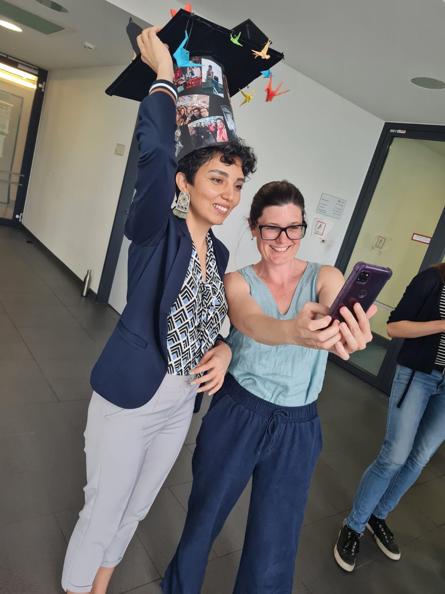 Thank you @LalaEwell for trusting me and giving me the opportunity to be your first PhD student and the chance to learn about myself and what I'm capable of! 
This picture is worth more than the PhD degree to me.