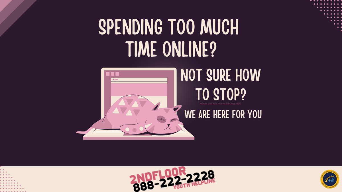 2NDFloorNJ's tweet photo. If you find that your screen time is replacing activities like sleeping or spending time with others, or if being on social media makes you feel upset, sad or anxious, it might be time to make a change. Need to talk about it? We are here for you. https://t.co/jWI7YFXv97