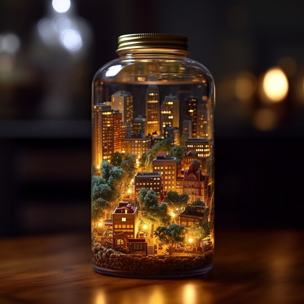 ai_crafts's tweet photo. @icreatelife City in a bottle. https://t.co/Xmm6o4libA