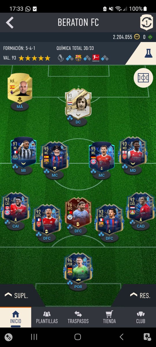 jorgeito32's tweet photo. @TeamDUXGaming @pabloalbarra_ @Rulasss47 Quiero quitar a Saliba y cambiar los atacantes para jugar 4231. Todo mi equipo es intrans. https://t.co/fEmakSo7kn