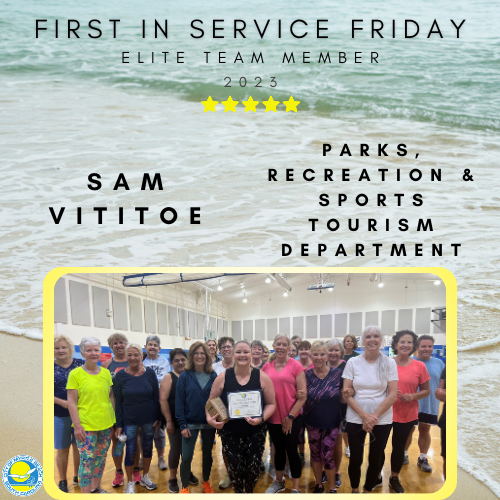 MyrtleBeachGov's tweet image. Congratulations, Sam Vititoe of PRST! #FirstinService