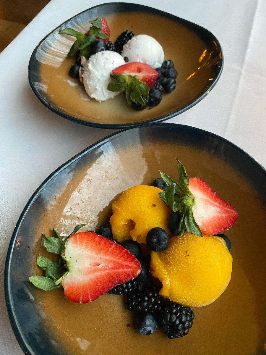 Vegan Prix Fixe <a href="/DolceOmaha/">DOLCE</a>!

Shaved Parsnip Parpadelle, Housemade Tomato Rigatoni, Salad with Champagne Vinaigrette, Pickled Red Onion + Crackers, Roasted Vegetables with Herb Sauce + Arborio Rice and Mango and Coconut Sorbets. Call ahead a day in advance to order the prix fixe.