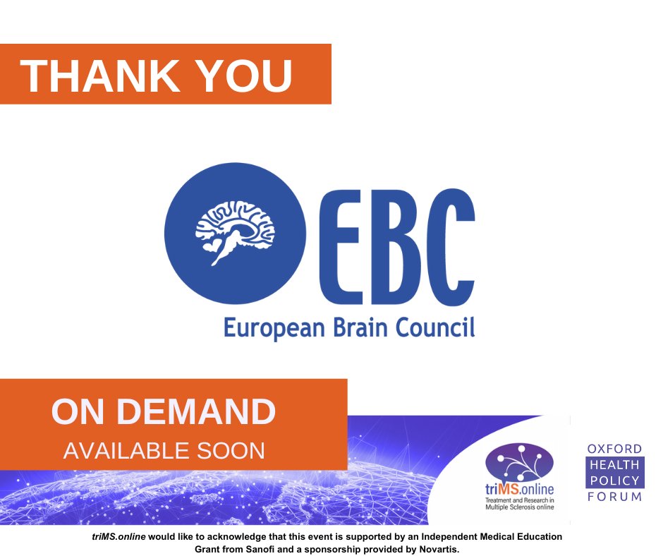 triMS.online (@trimsonline) on Twitter photo Thank you to our exhibitor <a href="/EU_Brain/">European Brain Council</a> for supporting the seventh #triMSonline conference.
On demand content coming on 1 June! trimsonline.6connex.eu/event/conferen…
#triMSonline #BTKinhibitors Thank you to our exhibitor <a href="/EU_Brain/">European Brain Council</a> for supporting the seventh #triMSonline conference.
On demand content coming on 1 June! trimsonline.6connex.eu/event/conferen…
#triMSonline #BTKinhibitors