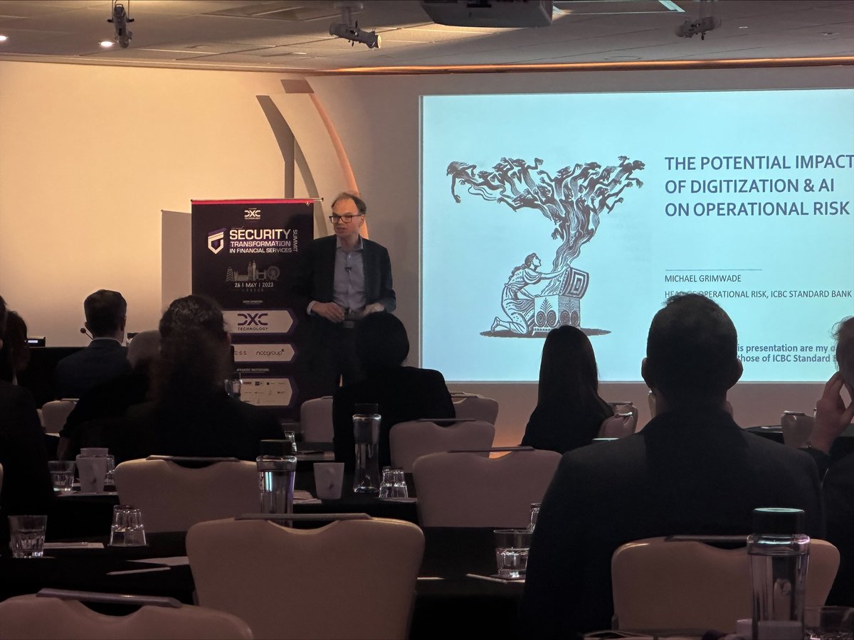 An in-depth keynote session by Michael Grimwade, Managing Director, Operational Risk from ICBC Standard Bank on 'The potential impacts of digitization of Operational Risk' at Security Transformation in Financial Services Summit 2023. #sxf23 #kinfosevents #operationalrisk