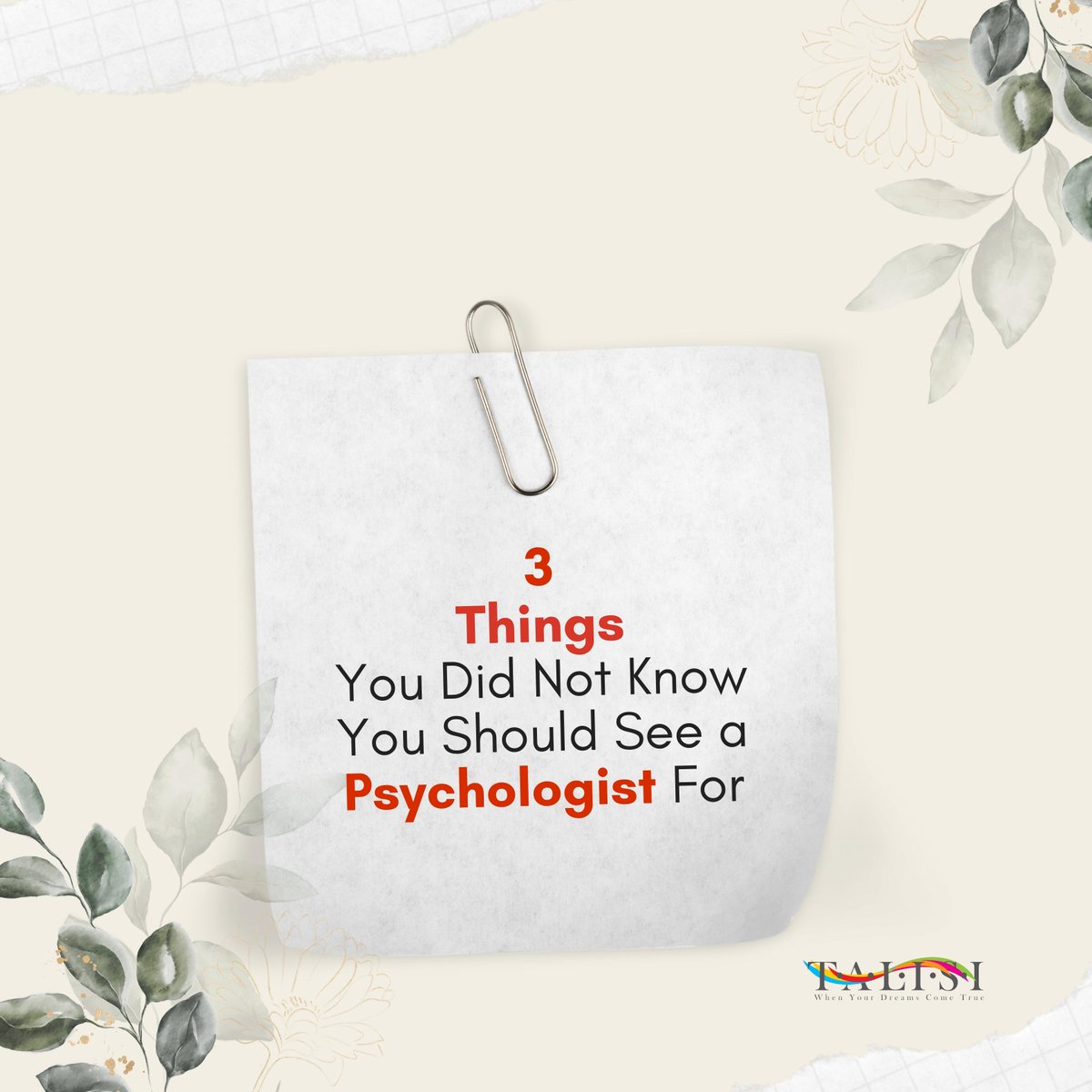 3 Things You Did Not Know You Should See a Psychologist For.
-
1. You feel intense emotions way too much:
It is common for everybody to feel angry or sad at times in their life but if you feel these emotions too intensely, frequently, 
.
#talisi #menstrualcups #menstrualcycle