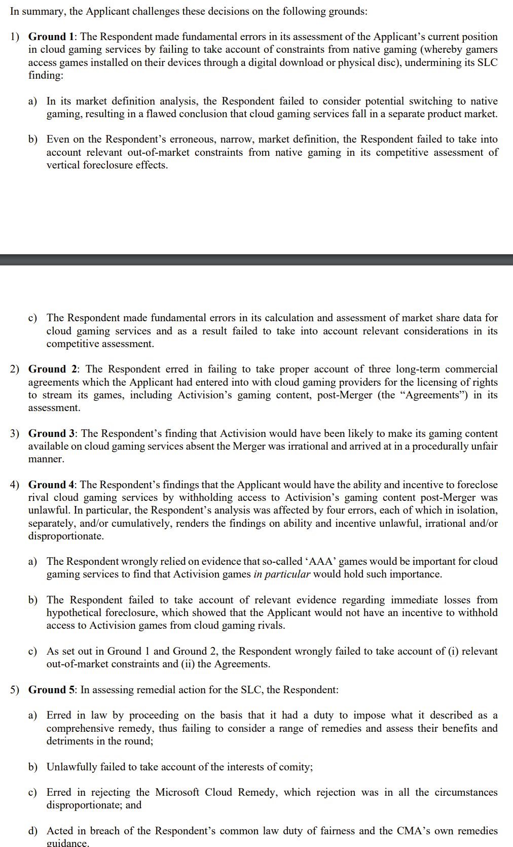 Tom Warren on Twitter: "Microsoft's appeal against the CMA's blocking of  the Activision Blizzard deal in the UK will start on Tuesday May 30th.  Microsoft says the CMA made "fundamental errors" calculating