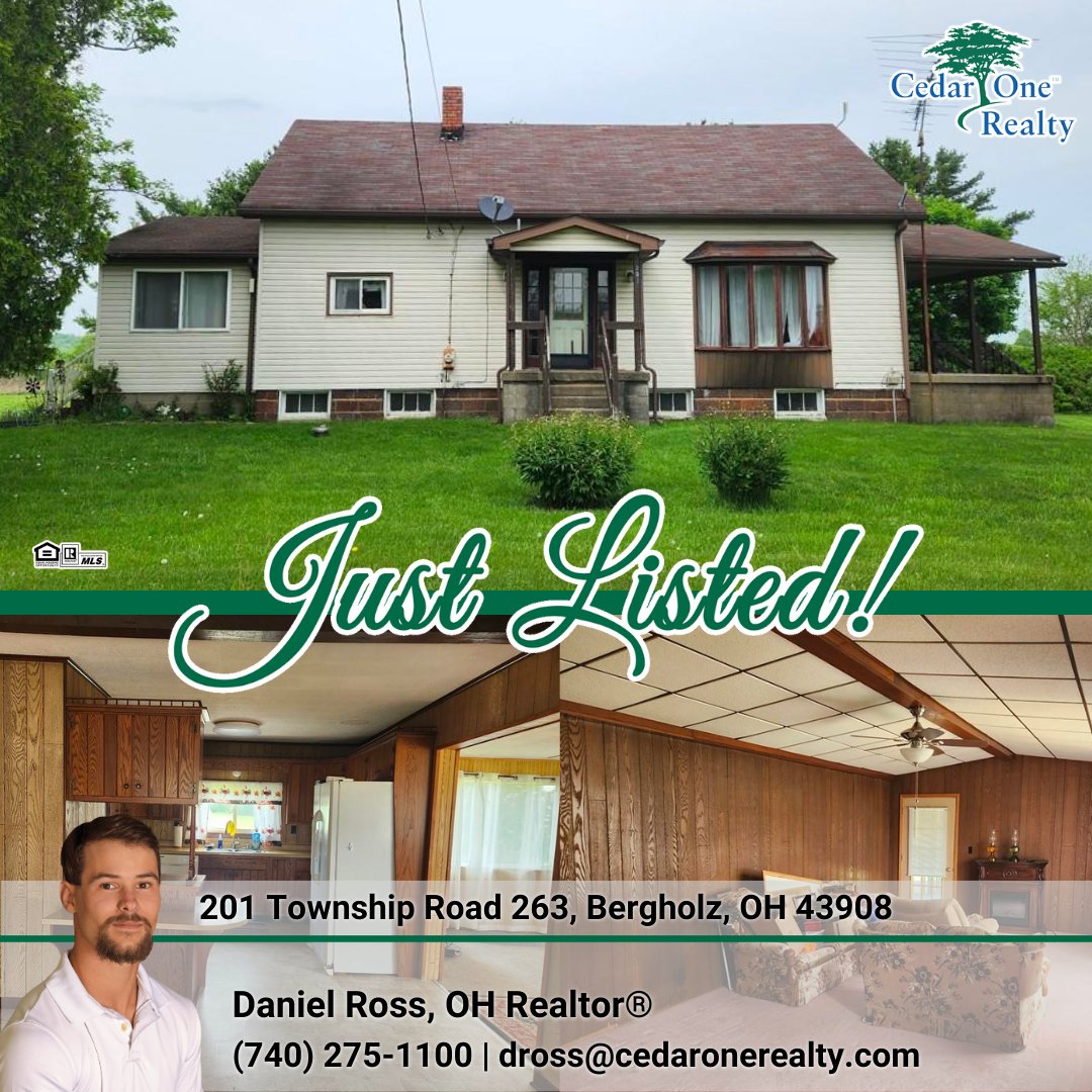 🌟JUST LISTED! WONDERFUL COUNTRY HOME IN BERGHOLZ!
🌟201 Township Road 263, Bergholz, OH 43908
🌟$120,000
🌟3BR, 1BA, Conventional Style Home, 1,200 sq.ft.

cuts2.com/SiuXB

#allyourneedsunderonetree
#realestate
#ohiovalley
#ohiorealtors
#wvrealtors®