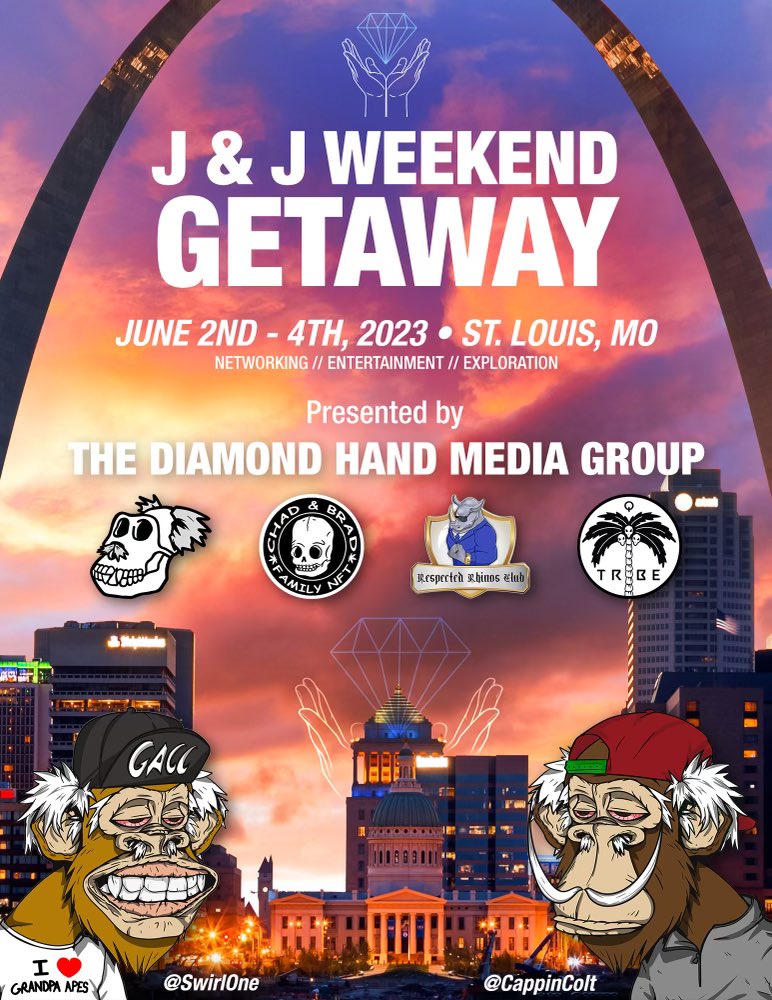 WE ARE 1 WEEK AWAY FROM THE J &amp; J WEEKEND GETAWAY💎🙌
#JNJWG23

We've seen the problems in Web3 with irl events, and we've created something that is a complete solution to them all! Almost time to disconnect &amp; indulge!!

P.S. there's 7 letters in the word "Getaway"...IYKYK.👀