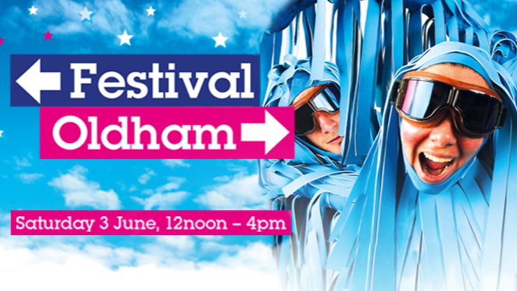 Get ready for an afternoon of fun and entertainment at #FestivalOldham, Saturday 3 June, Oldham town centre, 12pm to 4pm. 

Enjoy more than 40 acts of street theatre, music, dance, and visual arts. 

FREE event for the whole family. Don't miss out! 

oldham.gov.uk/festivaloldham
