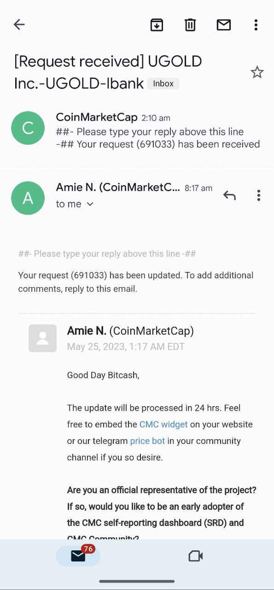 A very Big Congrats to UGOLD Project and thier dude community on being officially listed on CMC at 25/5/2023 05:45(UTC) Trough GBListing Agency.

Listing Announcement:
Twitter Listing Announcement: x.com/ugoldinc9999/s…
Telegram Listing Announcement
💥💥:
