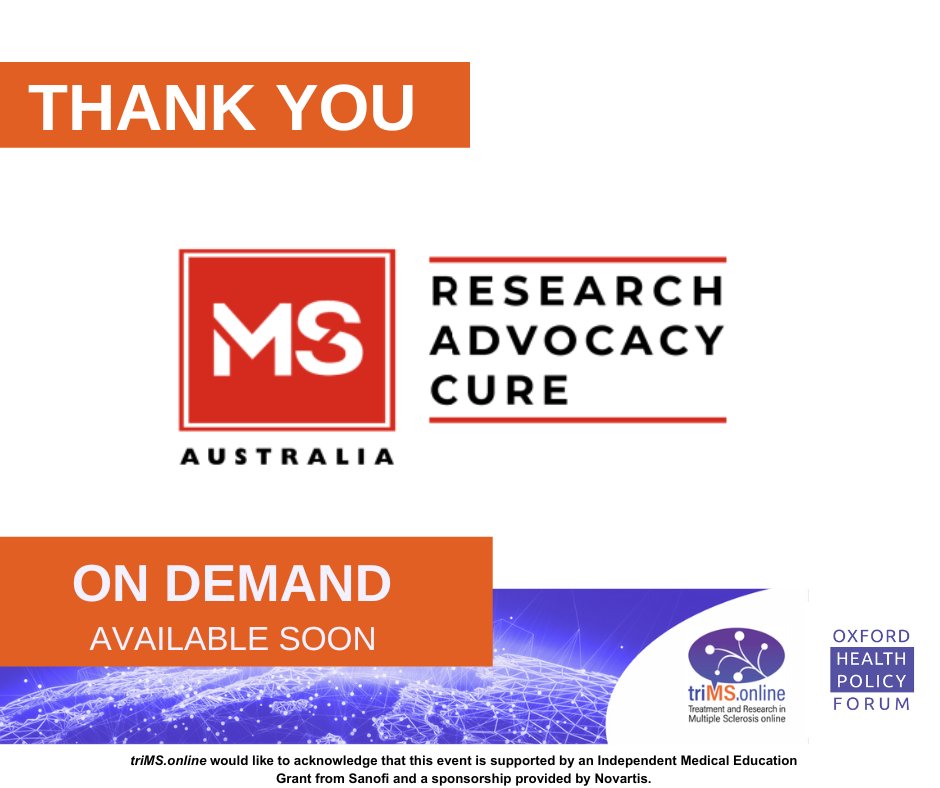 triMS.online (@trimsonline) on Twitter photo Thank you to our exhibitor <a href="/MS_Australia/">MS Australia</a> for supporting the seventh #triMSonline conference.
On demand content coming on 1 June! trimsonline.6connex.eu/event/conferen…
#triMSonline #BTKinhibitors Thank you to our exhibitor <a href="/MS_Australia/">MS Australia</a> for supporting the seventh #triMSonline conference.
On demand content coming on 1 June! trimsonline.6connex.eu/event/conferen…
#triMSonline #BTKinhibitors