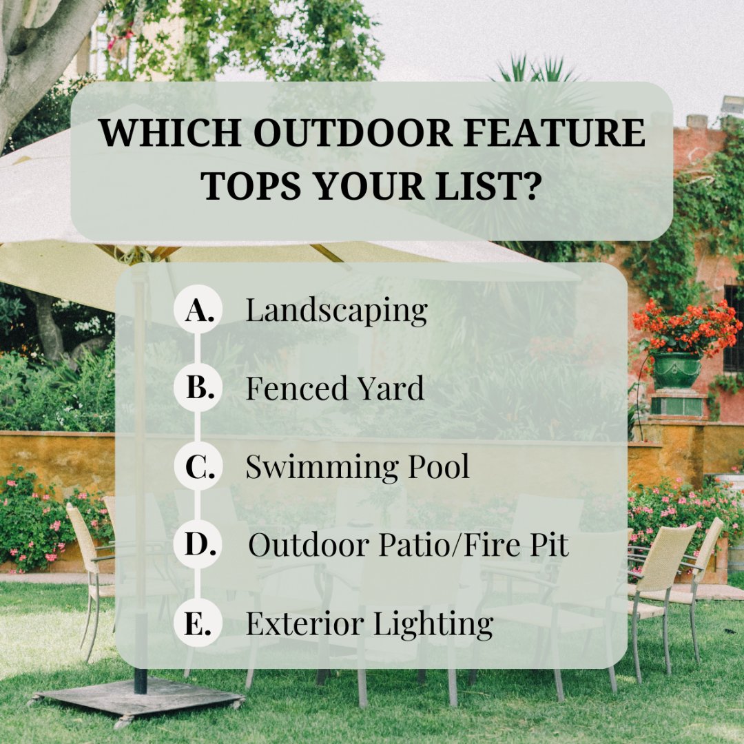 Which of these five outdoor upgrades are you considering making this year?

Comment your answers below. 

#Outdoor #Addition #Upgrade #HomeStyle #Pool #OutdoorLighting #amberwalshrealtor #lowcountry #lowcountryliving #summerville #charleston #charlestonrealestate #buyersagent