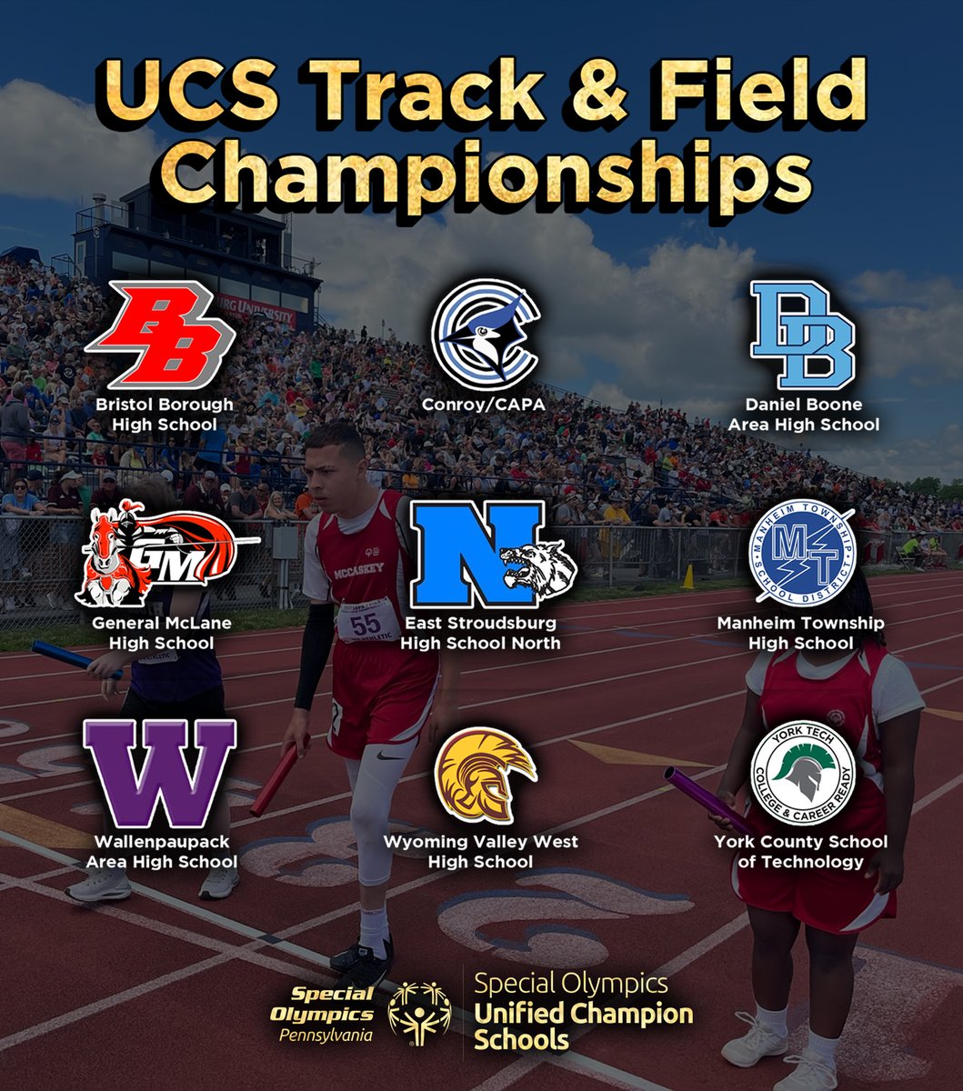 Good luck to all our teams competing at this weekend's <a href="/PIAASports/">PIAA</a> Interscholastic Unified Track &amp; Field Championships!!

#GenerationUnified | @aramark | <a href="/DICKS/">DICK'S Sporting Goods</a>