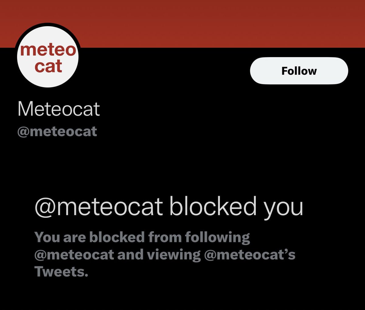 🔴🔴 La Entidad pública catalana @meteocat, me ha bloqueado.

Está claro q denunciar los #chemtrails y la #geoingenieria les ha hecho pupa…

#meteocat, #ElTempsTV3 y otros👿 de vuestra #Agenda2030…, que sepais q seguiremos💫.

#NoConsiento #CambioClimático #sequia #meteo