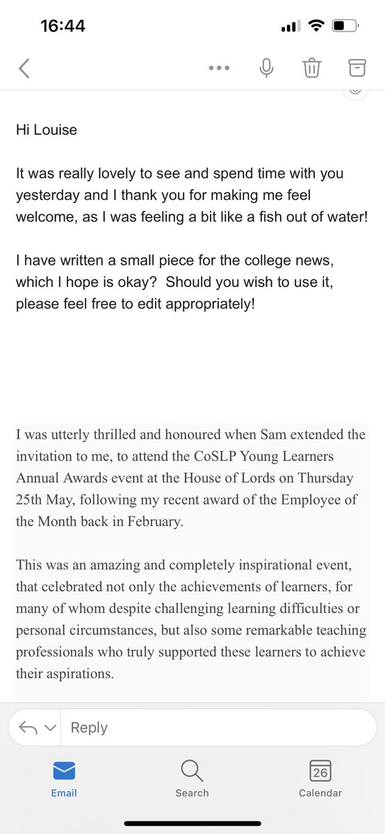 LouiseWolsey's tweet photo. It was a fabulous event and equally lovely to also spend time with some of our recent ‘employee of the month’ winners, @NinaSian1 Peter, Nicky & Karina. I asked one colleague if they’d like to do an article in our newsletter. This is what they said. #itsthelittethings https://t.co/UnaZhPuqqp