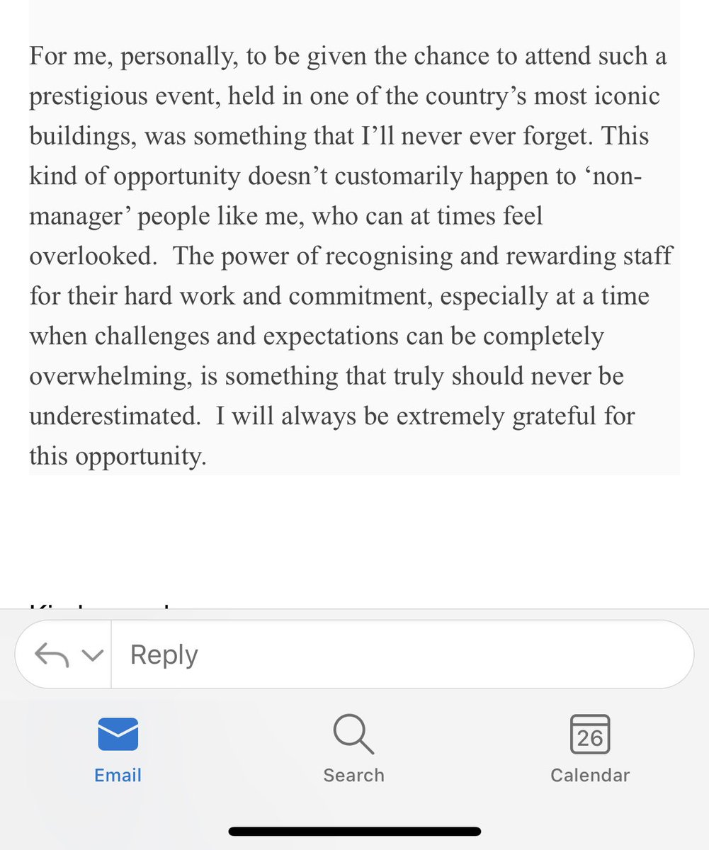 LouiseWolsey's tweet photo. It was a fabulous event and equally lovely to also spend time with some of our recent ‘employee of the month’ winners, @NinaSian1 Peter, Nicky & Karina. I asked one colleague if they’d like to do an article in our newsletter. This is what they said. #itsthelittethings https://t.co/UnaZhPuqqp