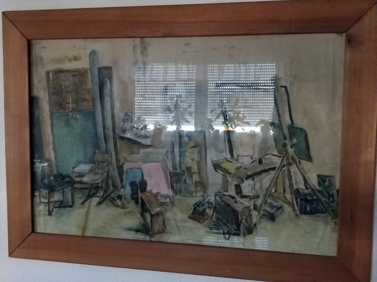 ..with a reflexion , this old work made by me looks really absolutely different....Since 1998 hanging on a wall &amp; making people happy ..how nice !