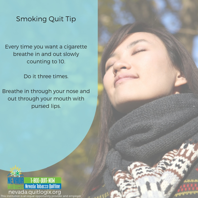 A tip to help you quit smoking. #QuitNow #breathe