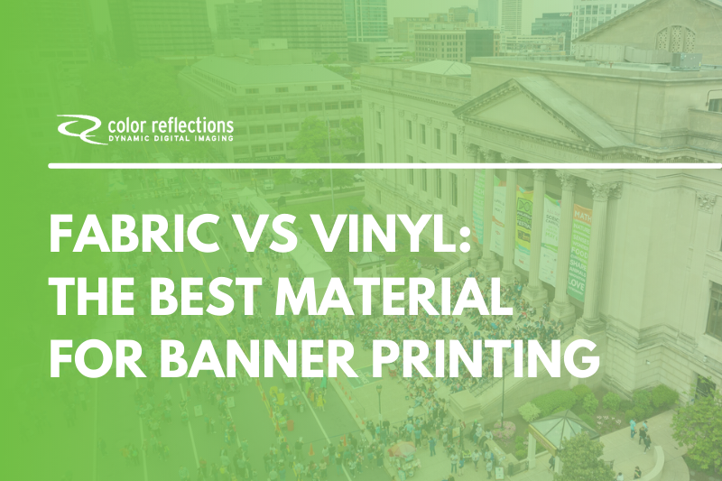 Need an outdoor banner but not sure whether to go with vinyl or fabric?  We’ve got you covered.🙌

Check out the Color Reflections blog - Fabric Vs. Vinyl Banners: The Best Material For Banner Printing.

colorreflections.com/.../fabric-vs-…
#largeformatprinting #vinylbanners #fabricbanners