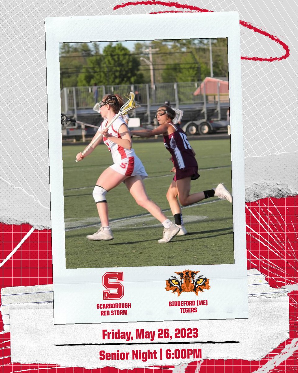 redstorm_sports's tweet photo. 🥍GAMEDAY🥍
Girls Lacrosse host Biddeford tonight at 6:00PM on Senior Night!!! #GOSTORM x #STORMLACROSSE https://t.co/g50ziWiaNZ