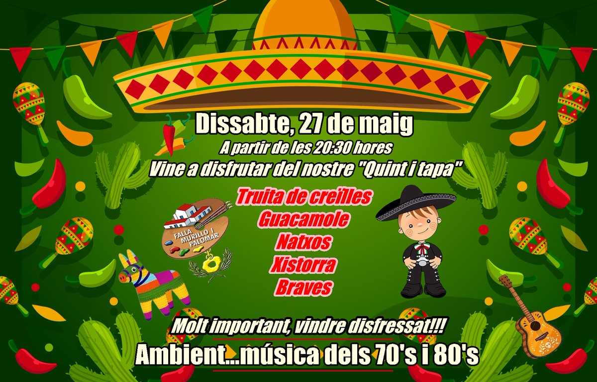 murilloipalomar's tweet photo. Demà dissabte, no t'ho pots perdre!!! Divertiment i germanor sobretot. https://t.co/jfF47Qpi4H