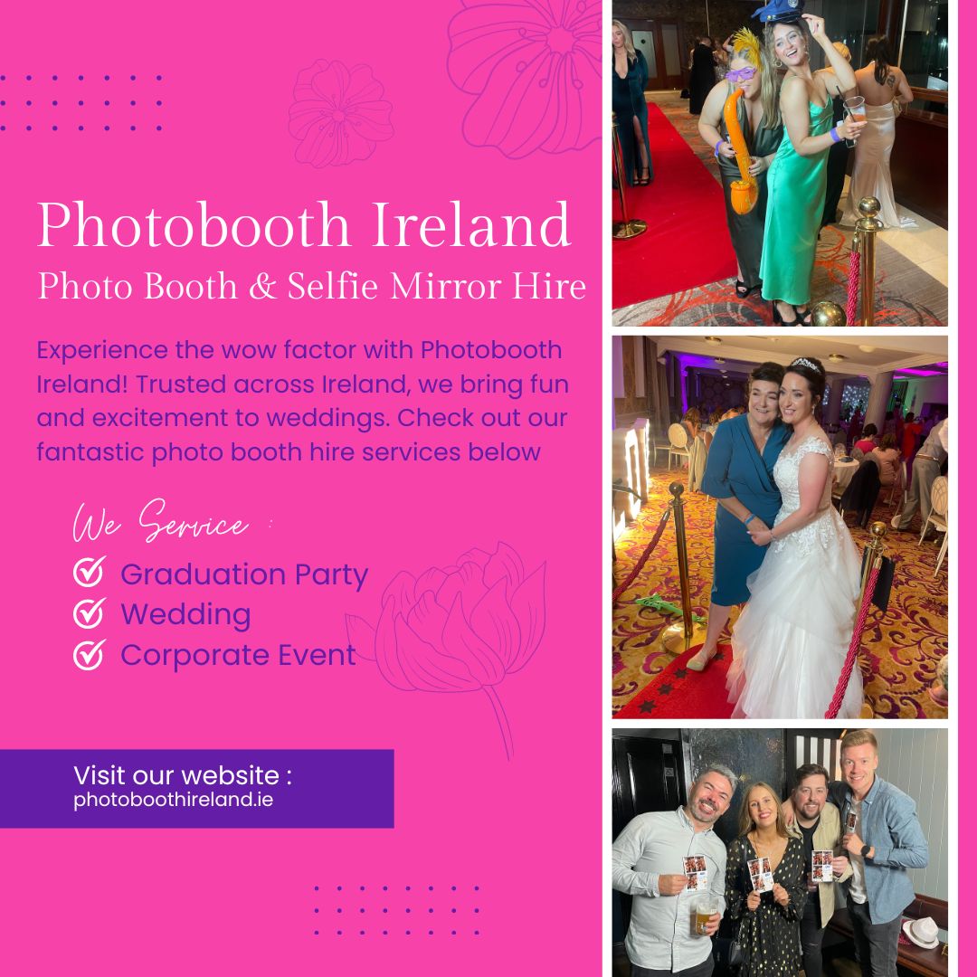 Experience the wow factor with Photobooth Ireland! Trusted across Ireland, we bring fun and excitement to weddings. Check out our fantastic photo booth hire services! 📸✨ #PhotoboothIreland #WeddingFun