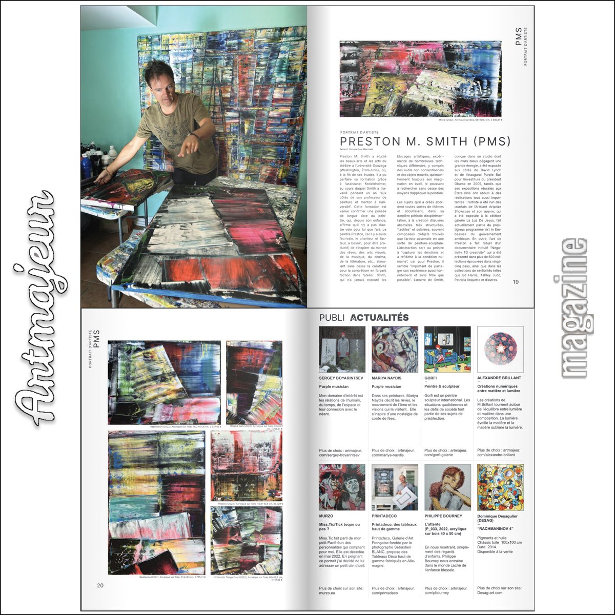 PMSArtwork's tweet photo. Thrilled to have been interviewed by @artmajeur for  Artmajeur Magazine, distributed in France! I am honored to have a 3 page spread in this addition.  Check out the web version:

https://t.co/K8GDYpoIDo

Portfolio:

https://t.co/4NwteDxyEN

#artmajeur #artmajeurmag #pmsartwork https://t.co/gkEcqHJcui